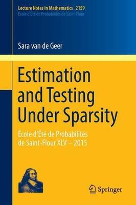 Estimation and Testing Under Sparsity: École d'Été de Probabilités de Saint-Flour XLV – 2015 - Sara van de Geer - cover