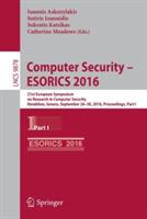 Computer Security – ESORICS 2016: 21st European Symposium on Research in Computer Security, Heraklion, Greece, September 26-30, 2016, Proceedings, Part I - cover