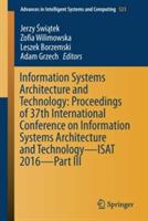 Information Systems Architecture and Technology: Proceedings of 37th International Conference on Information Systems Architecture and Technology – ISAT 2016 – Part III - cover