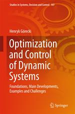 Optimization and Control of Dynamic Systems