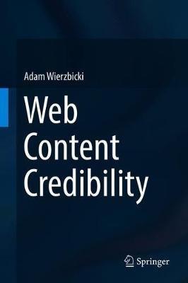 Web Content Credibility - Adam Wierzbicki - cover