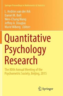 Quantitative Psychology Research: The 80th Annual Meeting of the Psychometric Society, Beijing, 2015 - cover