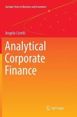 Analytical Corporate Finance - Angelo Corelli - cover