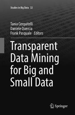 Transparent Data Mining for Big and Small Data - cover