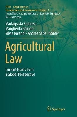 Agricultural Law: Current Issues from a Global Perspective - cover