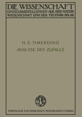 Die Analyse des Zufalls - Heinrich Emil Timerding - cover