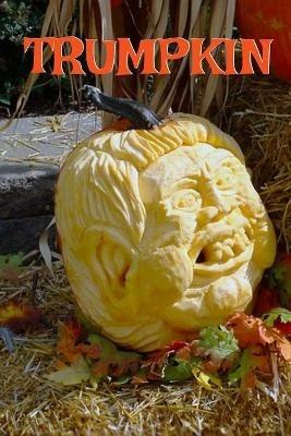 Trumpkin: Funny Political Parody Journal Notebook To Write In Creepy Holiday Notes, Ideas, Quotes, Recipes, To Do Lists, Jokes, Stories, Poems, Tasks & Priorities, Trick or Treat Shopping List - Funny Pumpkin With Corn Husk & Hair For Trump Supporters & Voters Durin - Corny Husk - cover