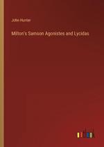 Milton's Samson Agonistes and Lycidas