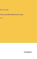 Critical and Miscellaneous Essays: Vol. 3