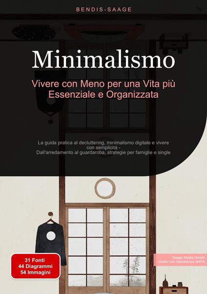 Minimalismo: Vivere con Meno per una Vita più Essenziale e Organizzata - Bendis A. I. Saage - Italiano - ebook