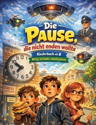 Die Pause, die nicht enden wollte: Kinderbuch ab 8 Witzig, verrückt, schnell gelesen - Dominik Mikulaschek - cover