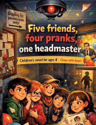 Five friends, four pranks, one headmaster: Children's novel for ages 8 and up Chaos with heart - Dominik Mikulaschek - cover