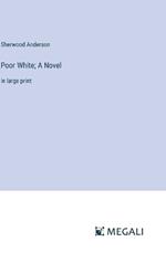 Poor White; A Novel: in large print