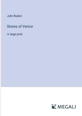 Stones of Venice: in large print - John Ruskin - cover
