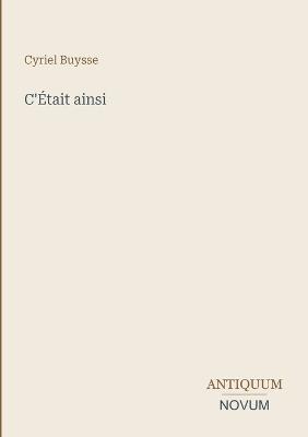 C'Était ainsi - Cyriel Buysse - cover