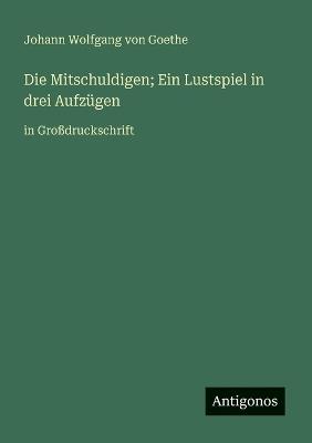 Die Mitschuldigen; Ein Lustspiel in drei Aufzügen: in Großdruckschrift - J Goethe - cover