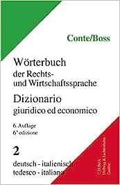  Dizionario giuridico economico 2 tedesco-italiano -  Giuseppe Conte - copertina