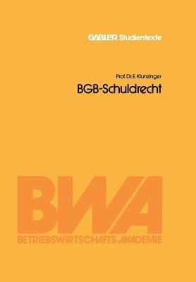 BGB-Schuldrecht - Eugen Klunzinger - cover