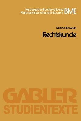 Rechtskunde - Sabine Klamroth - cover