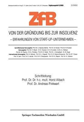 Von der Gründung bis zur Insolvenz Erfahrungen von Start-Up-Unternehmen - cover