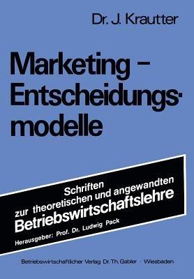 Marketing-Entscheidungsmodelle - Jochen Krautter - cover