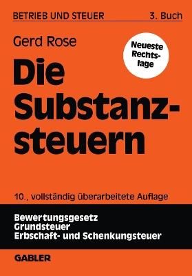 Die Substanzsteuern - Gerd Rose - cover