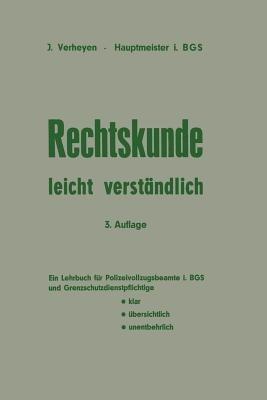 Rechtskunde — leicht verständlich - Josef Verheyen - cover