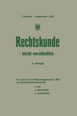 Rechtskunde — leicht verständlich - Josef Verheyen - cover