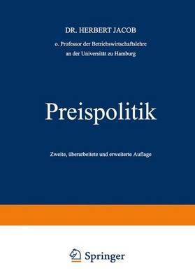 Preispolitik - Herbert Jacob - cover