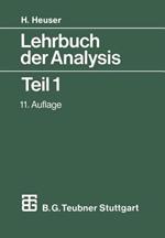 Lehrbuch der Analysis: Teil 1