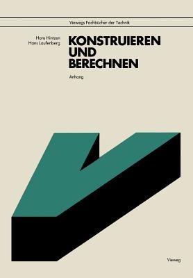 Anhang zu Konstruieren und Berechnen - Hans Hintzen - cover