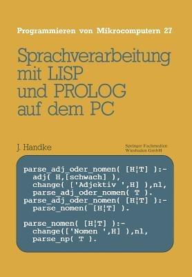 Sprachverarbeitung: mit LISP und PROLOG auf dem PC - Jürgen Handke - cover