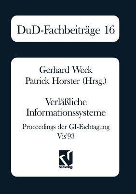 Verläßliche Informationssysteme: Proceedings der GI-Fachtagung VIS’93 - cover