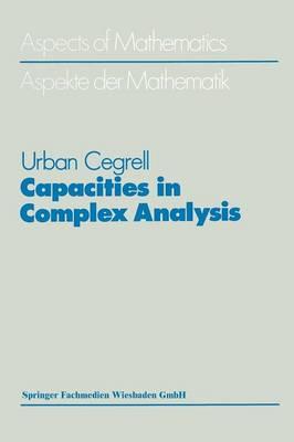 Capacities in Complex Analysis - Urban Cegrell - cover