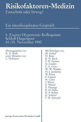 Risikofaktoren - Medizin: Fortschritt oder Irrweg? - K. D. Bock - cover