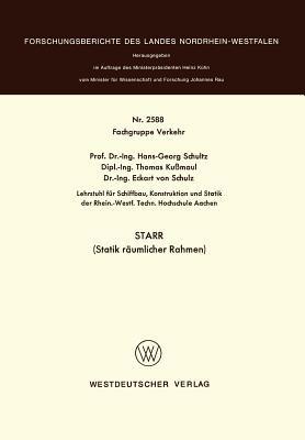 STARR (Statik räumlicher Rahmen) - Hans-Georg Schultz - cover