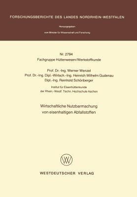 Wirtschaftliche Nutzbarmachung von eisenhaltigen Abfallstoffen - Werner Wenzel - cover