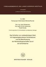 Das Schleifen von rostbeständigem Stahl mit magnesitgebundenen Schleifsteinen und die Beeinflussung der Werkstoffeigenschaften durch die Schleifwärme