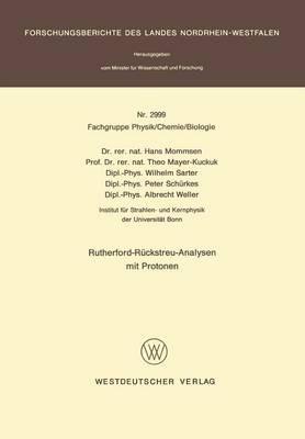 Rutherford-Rückstreu-Analysen mit Protonen - cover