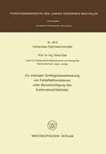 Zur analogen Großsignalaussteuerung von Feldeffekttransistoren unter Berücksichtigung des Subthreshold-Gebietes