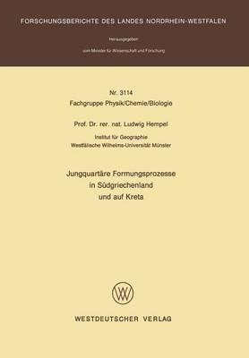 Jungquartäre Formungsprozesse in Südgriechenland und auf Kreta - Ludwig Hempel - cover