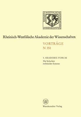 Die Sicherheit technischer Systeme: 333. Sitzung am 2. Juli 1986 in Düsseldorf - Kenneth A Loparo - cover