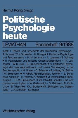 Politische Psychologie heute - cover
