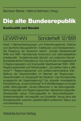 Die alte Bundesrepublik: Kontinuität und Wandel - cover