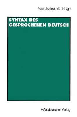 Syntax des gesprochenen Deutsch - cover
