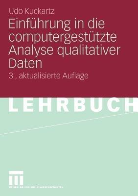 Einführung in die computergestützte Analyse qualitativer Daten - Udo Kuckartz - cover