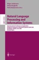 Natural Language Processing and Information Systems: 6th International Conference on Applications of Natural Language to Information Systems, NLDB 2002, Stockholm, Sweden, June 27-28, 2002, Revised Papers - cover