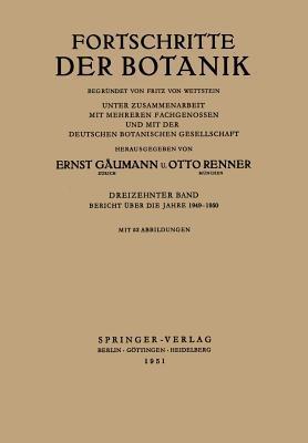 Bericht über die Jahre 1949–1950 - Ulrich Lüttge,Wolfram Beyschlag,Burkhard Büdel - cover