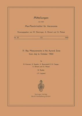 X-Ray Measurements in the Auroral Zone from July to October 1964 - G. Kremser,E. Keppler,A. Bewersdorff - cover