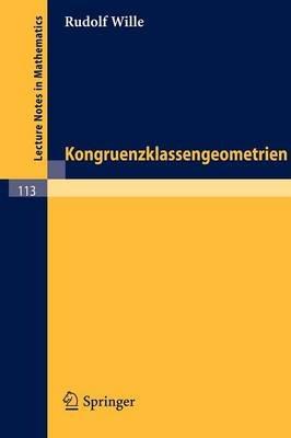 Kongruenzklassengeometrien - Rudolf Wille - cover